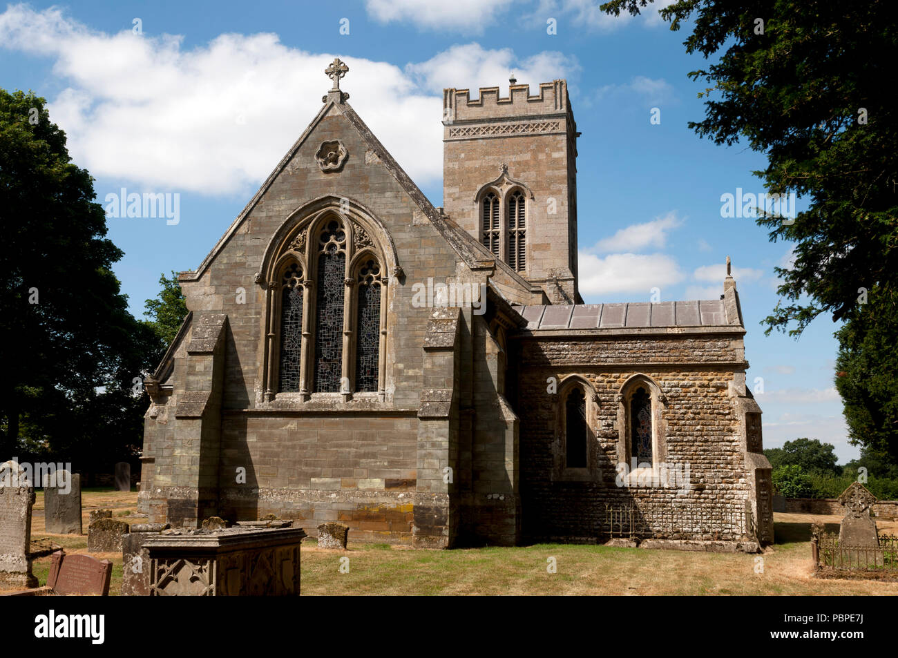 St. Michael`s Church, Haselbech, Northamptonshire, England, UK Stock Photo